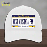 West Virginia Fan Novelty License Plate Hat Unconstructed Cotton / White