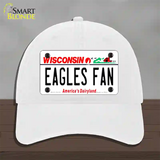 Eagles Fan Wisconsin Novelty License Plate Hat Unconstructed Cotton / White