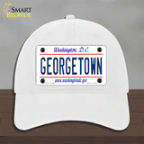 Georgetown Novelty License Plate Hat Unconstructed Cotton / White