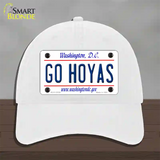 Go Hoyas Novelty License Plate Hat Unconstructed Cotton / White