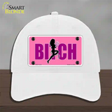 She-Devil Bitch Novelty License Plate Hat Unconstructed Cotton / White