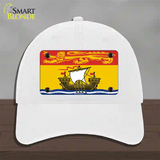 New Brunswick Canada Flag Novelty License Plate Hat Unconstructed Cotton / White