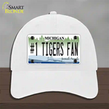 Number 1 Tigers Fan Novelty License Plate Hat Tag Unconstructed Cotton / White