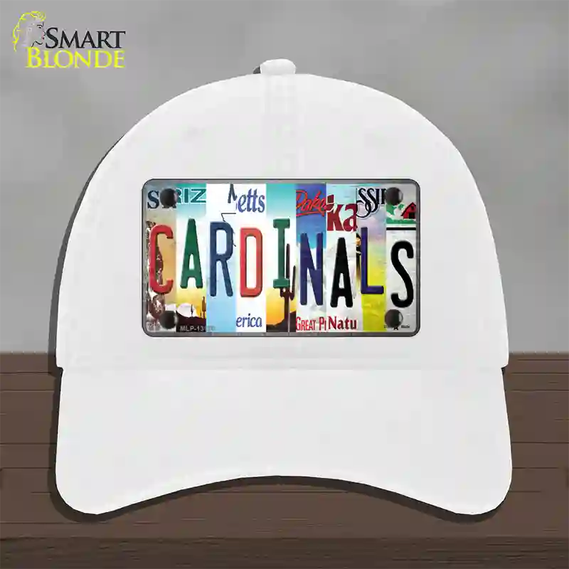 Cardinals Strip Art Novelty License Plate Hat Tag Unconstructed Cotton / White