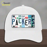 Packers Strip Art Novelty License Plate Hat Tag Unconstructed Cotton / White