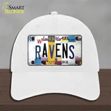 Ravens Strip Art Novelty License Plate Hat Tag Unconstructed Cotton / White