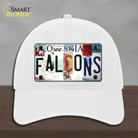 Falcons Strip Art Novelty License Plate Hat Tag Unconstructed Cotton / White