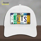 Jets Strip Art Novelty License Plate Hat Tag Unconstructed Cotton / White