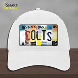 Colts Strip Art Novelty License Plate Hat Tag Unconstructed Cotton / White