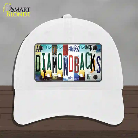 Diamondbacks Strip Art Novelty License Plate Hat Tag Unconstructed Cotton / White