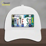 White Sox Strip Art Novelty License Plate Hat Tag Unconstructed Cotton / White