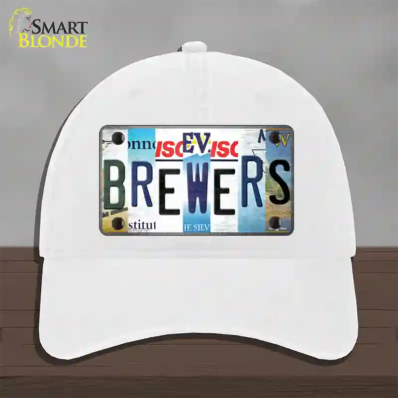 Brewers Strip Art Novelty License Plate Hat Tag Unconstructed Cotton / White