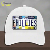 Phillies Strip Art Novelty License Plate Hat Tag Unconstructed Cotton / White