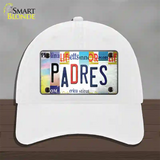 Padres Strip Art Novelty License Plate Hat Tag Unconstructed Cotton / White