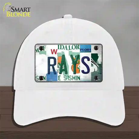 Rays Strip Art Novelty License Plate Hat Tag Unconstructed Cotton / White