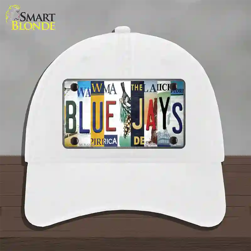 Blue Jays Strip Art Novelty License Plate Hat Tag Unconstructed Cotton / White