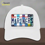 Mariners Strip Art Novelty License Plate Hat Tag Unconstructed Cotton / White