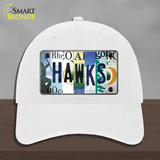 Hawks Strip Art Novelty License Plate Hat Tag Unconstructed Cotton / White