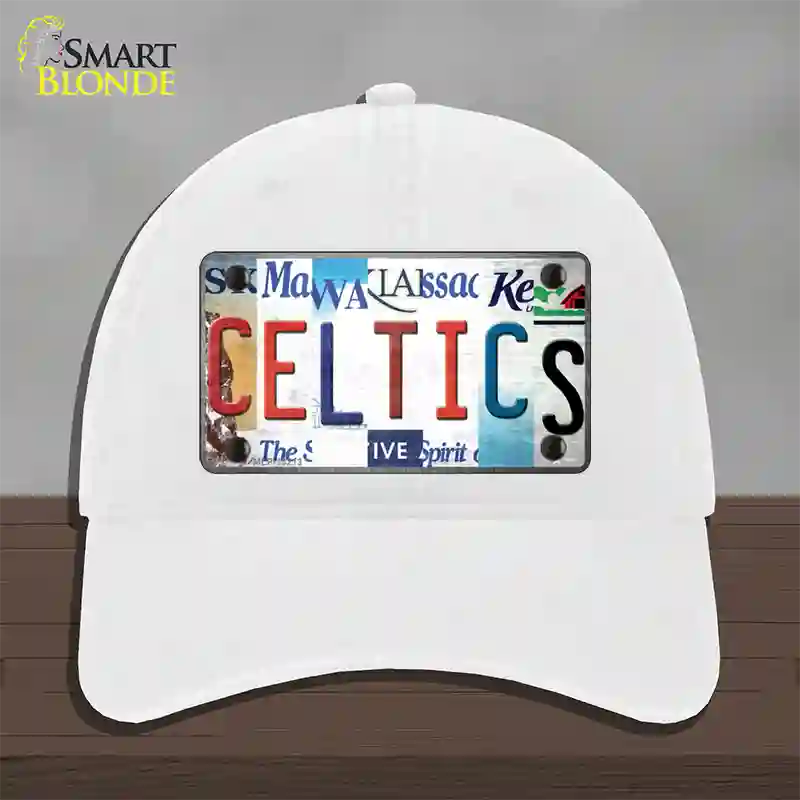 Celtics Strip Art Novelty License Plate Hat Tag Unconstructed Cotton / White