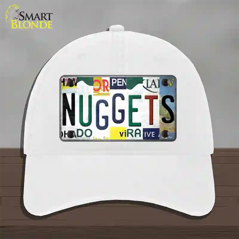 Nuggets Strip Art Novelty License Plate Hat Tag Unconstructed Cotton / White