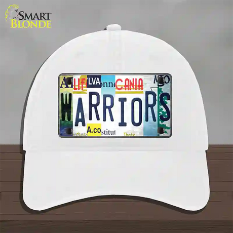 Warriors Strip Art Novelty License Plate Hat Tag Unconstructed Cotton / White