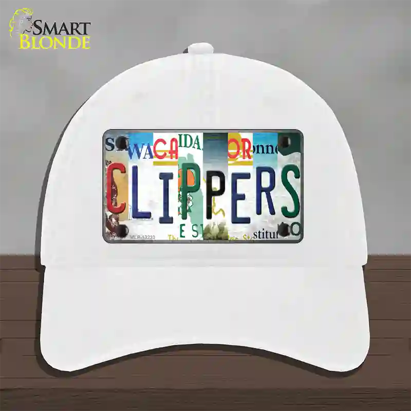 Clippers Strip Art Novelty License Plate Hat Tag Unconstructed Cotton / White