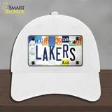 Lakers Strip Art Novelty License Plate Hat Tag Unconstructed Cotton / White