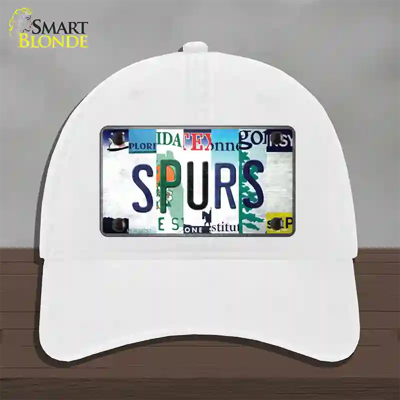 Spurs Strip Art Novelty License Plate Hat Tag Unconstructed Cotton / White