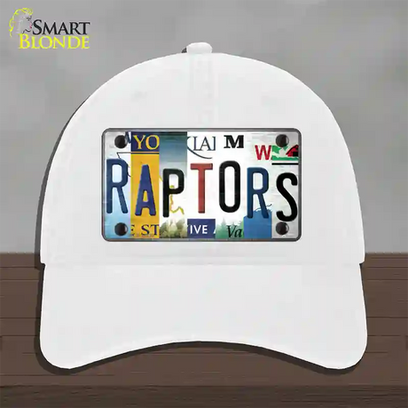 Raptors Strip Art Novelty License Plate Hat Tag Unconstructed Cotton / White