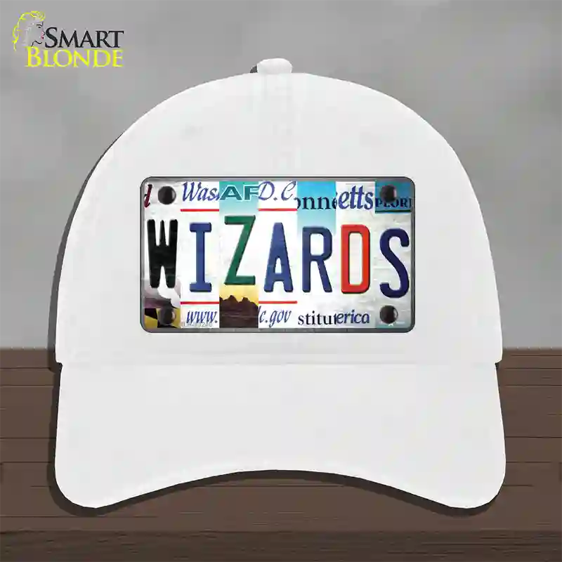 Wizards Strip Art Novelty License Plate Hat Tag Unconstructed Cotton / White