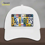 Islanders Strip Art Novelty License Plate Hat Tag Unconstructed Cotton / White