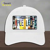 Maple Leafs Strip Art Novelty License Plate Hat Tag Unconstructed Cotton / White