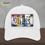 Oilers Strip Art Novelty License Plate Hat Tag Unconstructed Cotton / White