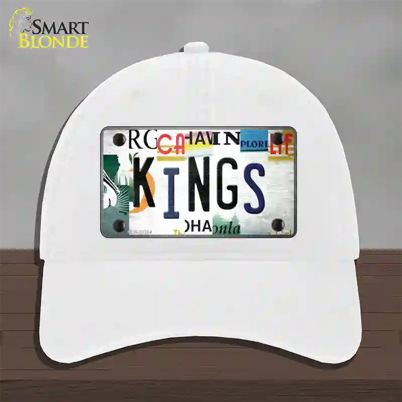 Kings Hockey Strip Art Novelty License Plate Hat Tag Unconstructed Cotton / White