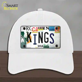 Kings Hockey Strip Art Novelty License Plate Hat Tag Unconstructed Cotton / White