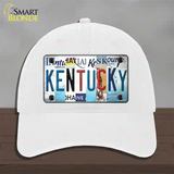 Kentucky Strip Art Novelty License Plate Hat Tag Unconstructed Cotton / White