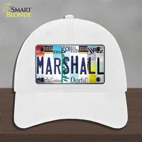 Marshall Strip Art Novelty License Plate Hat Tag Unconstructed Cotton / White