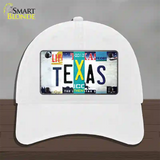 Texas Strip Art Novelty License Plate Hat Tag Unconstructed Cotton / White