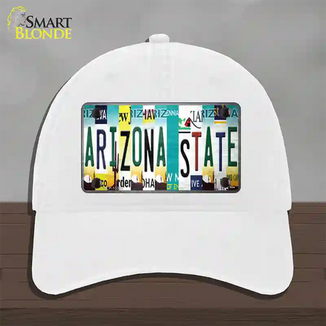 Arizona State Strip Art Novelty License Plate Hat Tag Unconstructed Cotton / White