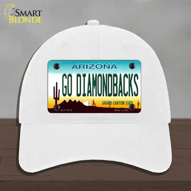 Go Diamondbacks Novelty License Plate Hat Tag Unconstructed Cotton / White