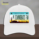 Number 1 Diamondbacks Fan Novelty License Plate Hat Tag Unconstructed Cotton / White