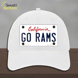 Go Rams Novelty License Plate Hat Tag Unconstructed Cotton / White