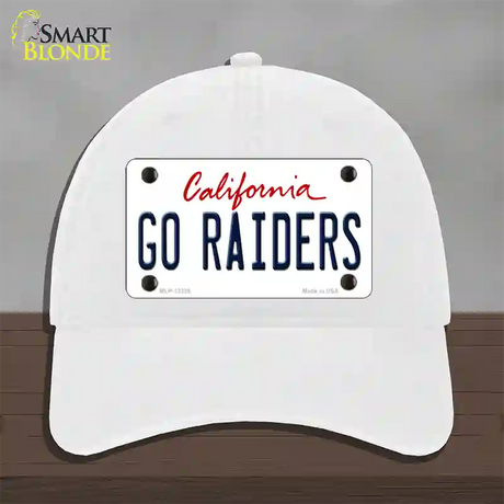 Go Raiders Novelty License Plate Hat Tag Unconstructed Cotton / White