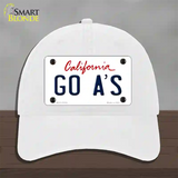 Go Athletics Novelty License Plate Hat Tag Unconstructed Cotton / White