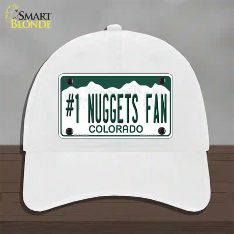 Number 1 Nuggets Fan Novelty License Plate Hat Tag Unconstructed Cotton / White