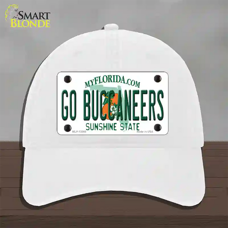 Go Buccaneers Novelty License Plate Hat Tag Unconstructed Cotton / White