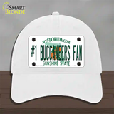 Number 1 Buccaneers Fan Novelty License Plate Hat Tag Unconstructed Cotton / White