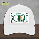 Go Heat Novelty License Plate Hat Tag Unconstructed Cotton / White