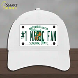 Number 1 Magic Fan Novelty License Plate Hat Tag Unconstructed Cotton / White