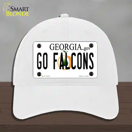 Go Falcons Novelty License Plate Hat Tag Unconstructed Cotton / White